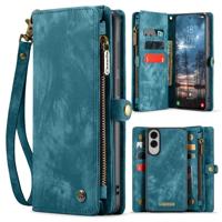 Caseme Samsung Galaxy S25 Edge hoes - Vintage 2 in 1 portemonnee - Blauw