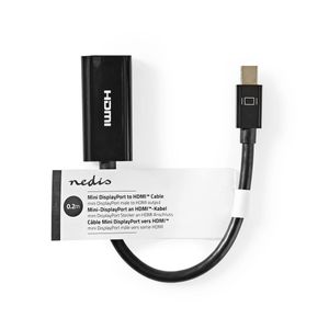Nedis Mini DisplayPort-Kabel | 21.6 Gbps | 0.2 m | 50 stuks - CCGT37650BK02 CCGT37650BK02