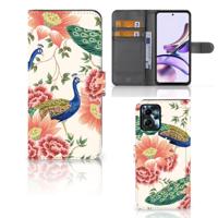 Telefoonhoesje | Met pasjeshouder | voor Motorola Moto G13 | G23 Pink Peacock
