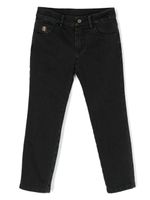 Roberto Cavalli Junior pantalon stretch à taille mi-haute - Noir