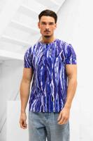 Carlo Colucci C3410-102 T-Shirt Heren Paars/Blauw - Maat L - Kleur: PaarsBlauw | Soccerfanshop