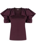 Alexander McQueen blouse volantée à manches bouffantes - Violet