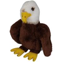 Pluche Amerikaanse Zeearend knuffel - roofvogel - 15 cm - knuffeldieren - Voor kinderen - speelgoed