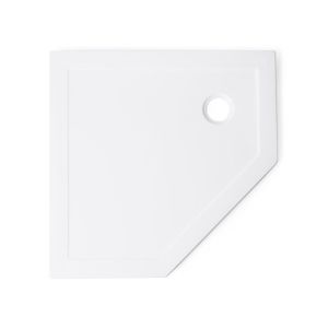 Saniclass Diamond Douchebak - 90x90x4cm - vijfhoek - wit SW1188