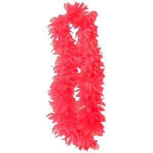 Neon roze hawaii bloemen krans/slinger