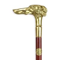 A BRONZE-HANDLED WALKING STICK A BRONZE-HANDLED WALKING STICK