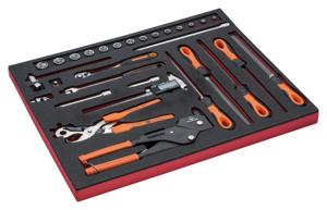 Bahco Foaminlay Fit&Go 3/3 met doppen en toebehoren 1/2" en vijlen - 31-delig - FF1A132
