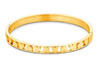 CO88 Collection 8CB-90094 - Stalen bangle met hartjes - one-size - goudkleurig - thumbnail