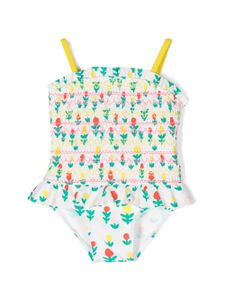 Stella McCartney Kids Badpak met bloemenprint - Wit