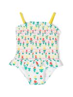 Stella McCartney Kids Badpak met bloemenprint - Wit - thumbnail