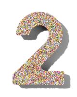 HEMA Chocolade feestcijfer 2 met discodip