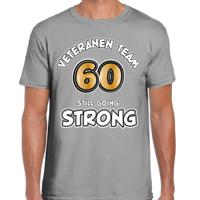 Cadeau T-shirt voor heren - veteranen team - grijs - verjaardag - 60 jaar