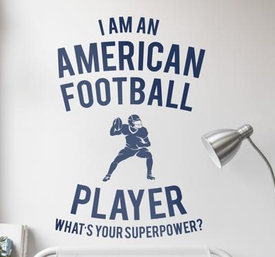 Muursticker American football player Muursticker American football player
