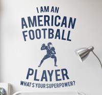 Muursticker American football player