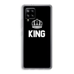 King zwart: Samsung Galaxy A42 5G Transparant Hoesje