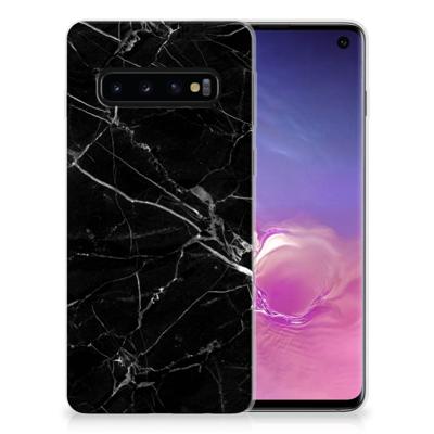 Samsung Galaxy S10 | TPU | Siliconen hoesje | Marmer Zwart - Origineel Cadeau Vader