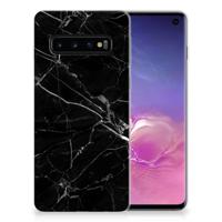 Samsung Galaxy S10 | TPU | Siliconen hoesje | Marmer Zwart - Origineel Cadeau Vader