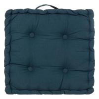 Atmosphera Vloerkussen Square - donkerblauw - katoen - 38,5 x 38,5 x 8 cm - vierkant - Extra dik