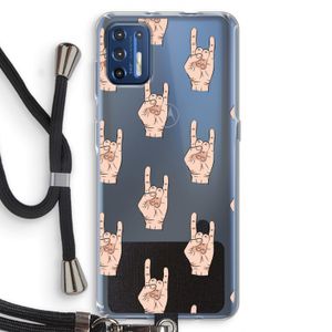 Rock: Motorola Moto G9 Plus Transparant Hoesje met koord