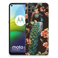 Motorola Moto G9 Power | TPU Hoesje | Pauw met Bloemen