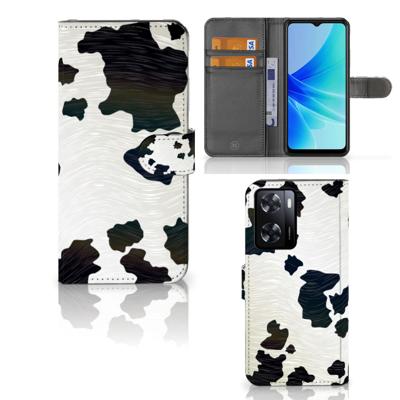 PPO A57 | A57s | A77 4G | Telefoonhoesje | Met pasjeshouder | Koeienvlekken