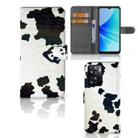 PPO A57 | A57s | A77 4G | Telefoonhoesje | Met pasjeshouder | Koeienvlekken