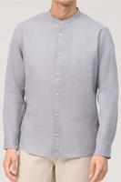 OLYMP Casual Modern Fit Overhemd lichtgrijs, Effen