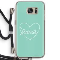 Friends heart pastel: Samsung Galaxy S7 Transparant Hoesje met koord