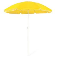 Voordelige strandparasol geel 150 cm diameter   -