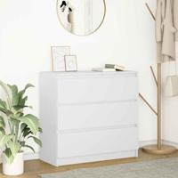 Dressoir 80x35x76 cm spaanplaat wit