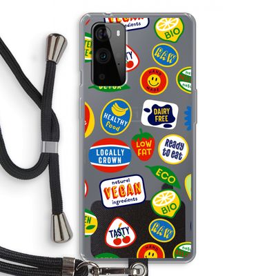 Fruitsticker: OnePlus 9 Pro Transparant Hoesje met koord