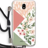 Sweet heaven geometrics: Samsung Galaxy J7 (2017) Transparant Hoesje met koord