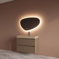 Badmeubelset BWS Riga Met Lako Wastafel Cappuccino 80 cm Latte Boss & Wessing
