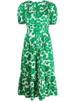 DVF Diane von Furstenberg robe mi-longue à imprimé abstrait - Vert