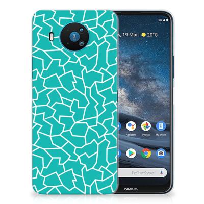 Nokia 8.3 | Hoesje maken | Cracks Blue