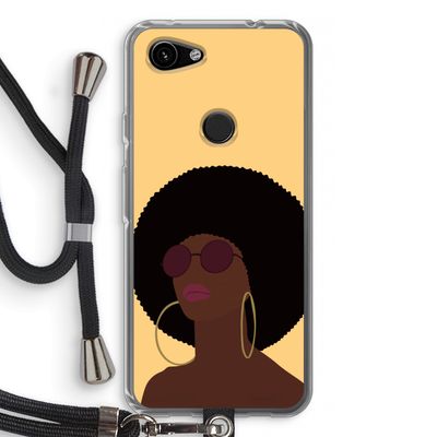 Golden hour: Pixel 3a Transparant Hoesje met koord