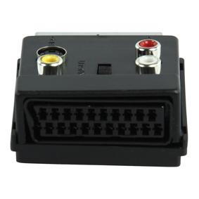 Valueline SCART 60 kabeladapter/verloopstukje 2x SCART 3x RCA + SVHS Zwart