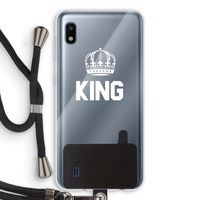King zwart: Samsung Galaxy A10 Transparant Hoesje met koord