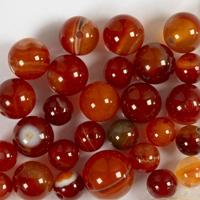 Creativ Company Kralen van agaat, d 6+8+10 mm, gatgrootte 0,9-1 mm, ca. 28 stuk, burnt orange, rood, 28 stuk/ 1 doos