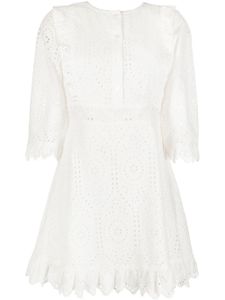 TWINSET robe-chemise à broderie anglaise - Blanc