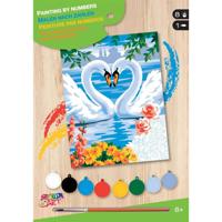 Sequin Art schilderen op nummer zwanen Sequin Art schilderen op nummer zwanen