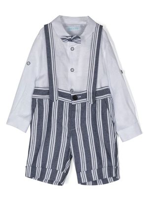 Abel & Lula ensemble short à rayures - Bleu