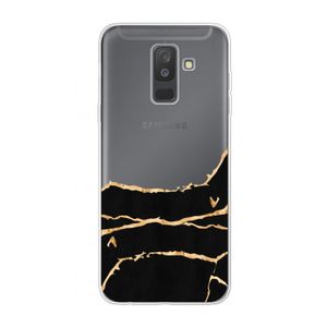 Gouden marmer: Samsung Galaxy A6 Plus (2018) Transparant Hoesje