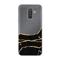 Gouden marmer: Samsung Galaxy A6 Plus (2018) Transparant Hoesje