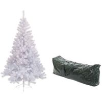 Kunst kerstboom wit Imperial pine 525 tips 180 cm met opbergzak - thumbnail