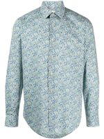 Paul Smith chemise en coton à fleurs - Bleu