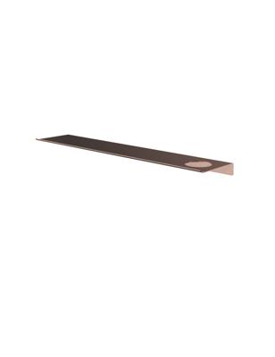 Hotbath &More Planchet 60 cm inclusief bevestigings rails met 1 uitsparing voor een zeepdispenser of beker Geborsteld koper PVD