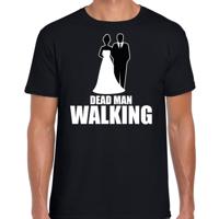Dead man walking - vrijgezellen feest - t-shirt - zwart - voor heren