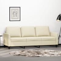 Driezitsbank 180 cm kunstleer crmekleurig