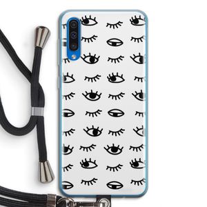 Eye pattern #2: Samsung Galaxy A50 Transparant Hoesje met koord